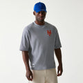 New York Mets MLB Waffle Grey Oversized T-Shirt-zelvios