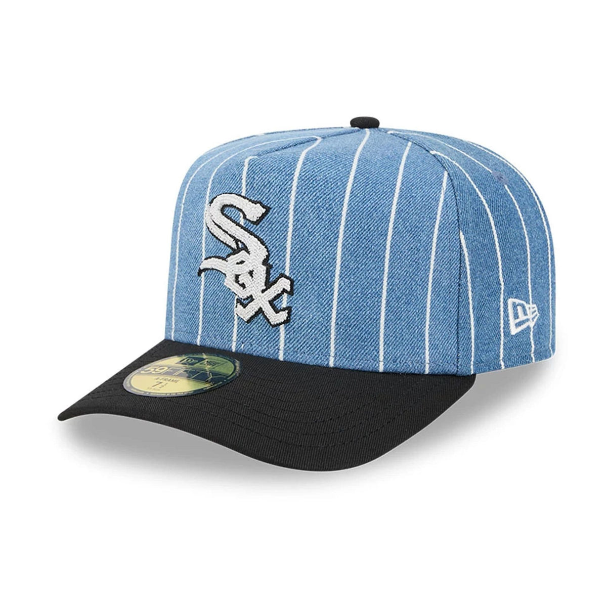 Chicago White Sox MLB Parallel Black 59FIFTY A-Frame Fitted Cap-zelvios