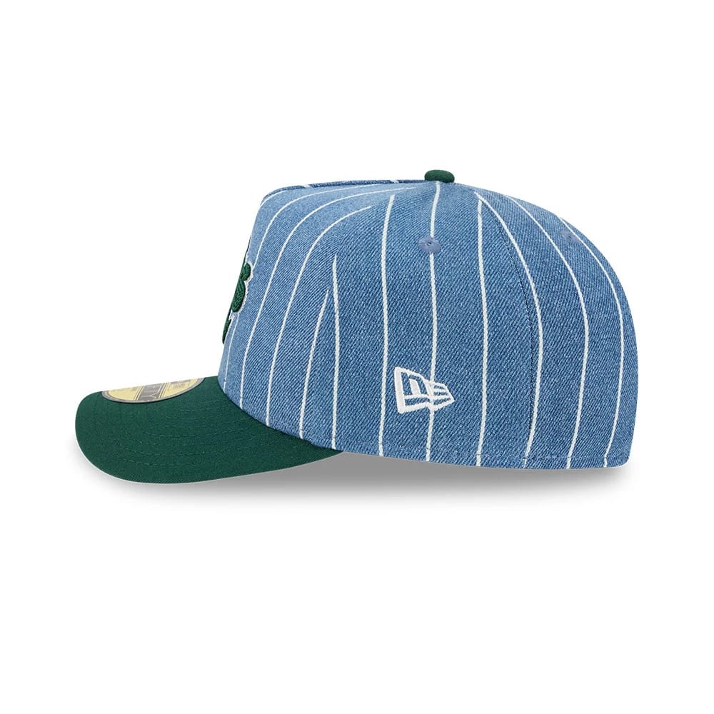 Athletics MLB Parallel Blue 59FIFTY A-Frame Fitted Cap-zelvios