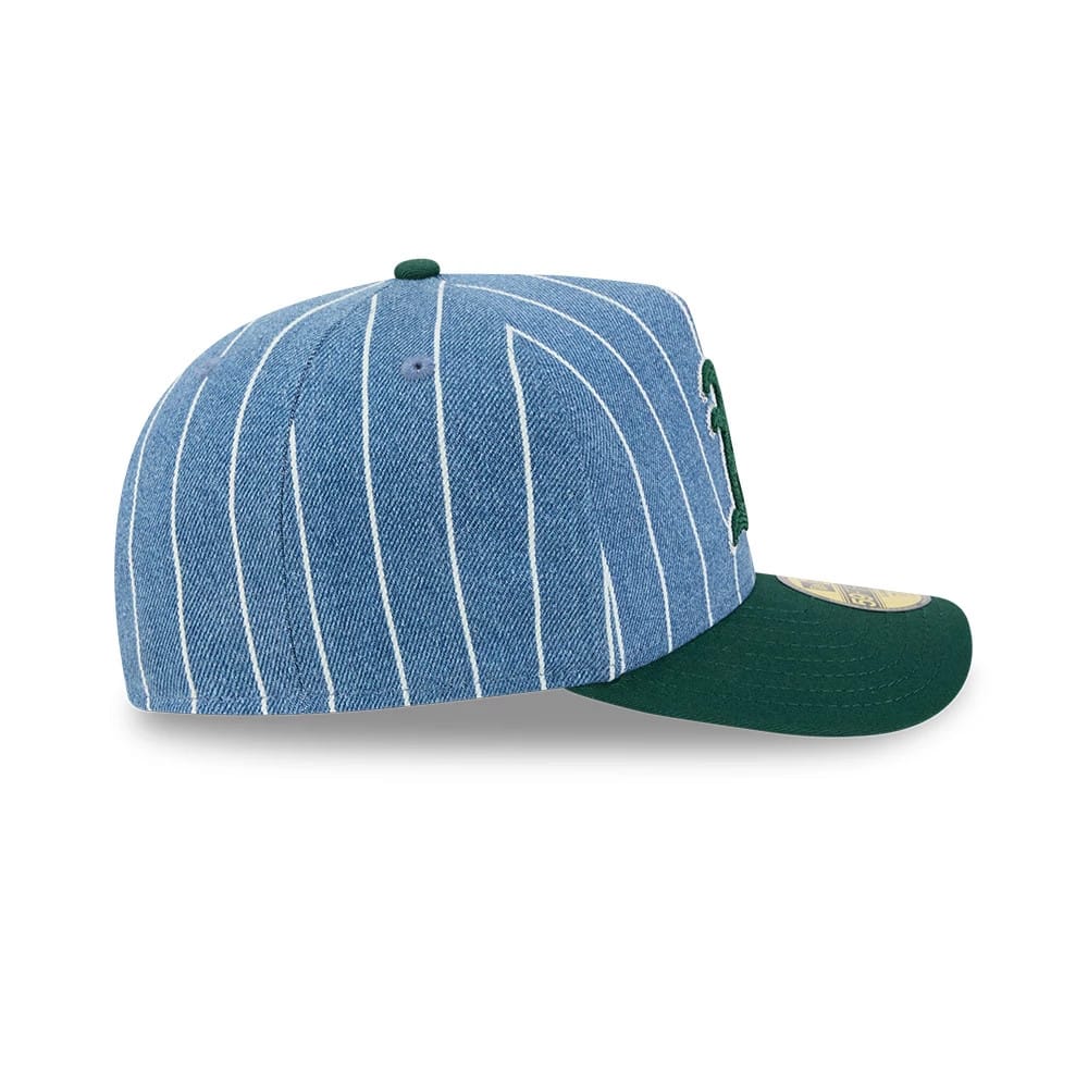Athletics MLB Parallel Blue 59FIFTY A-Frame Fitted Cap-zelvios