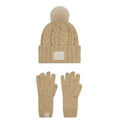 New York Yankees Youth MLB Beige Beanie & Gloves Set-zelvios