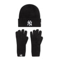 New York Yankees MLB Black Beanie & Gloves Set-zelvios