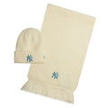 New York Yankees MLB Cream Beanie & Scarf Set-zelvios