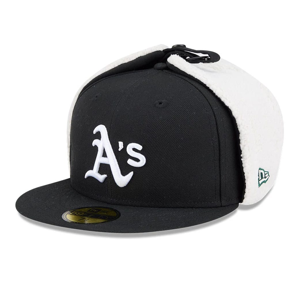 Athletics MLB Classic Black Dogear 59FIFTY Fitted Cap-zelvios