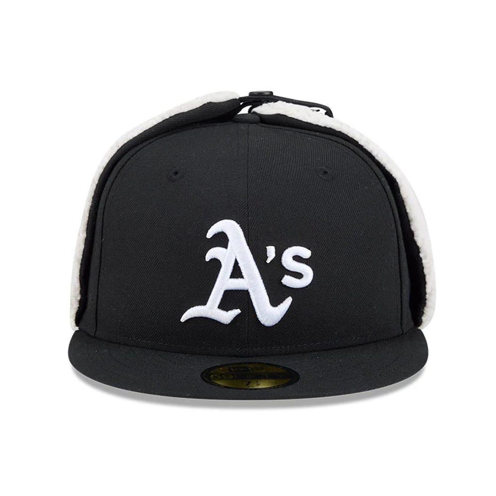 Athletics MLB Classic Black Dogear 59FIFTY Fitted Cap-zelvios