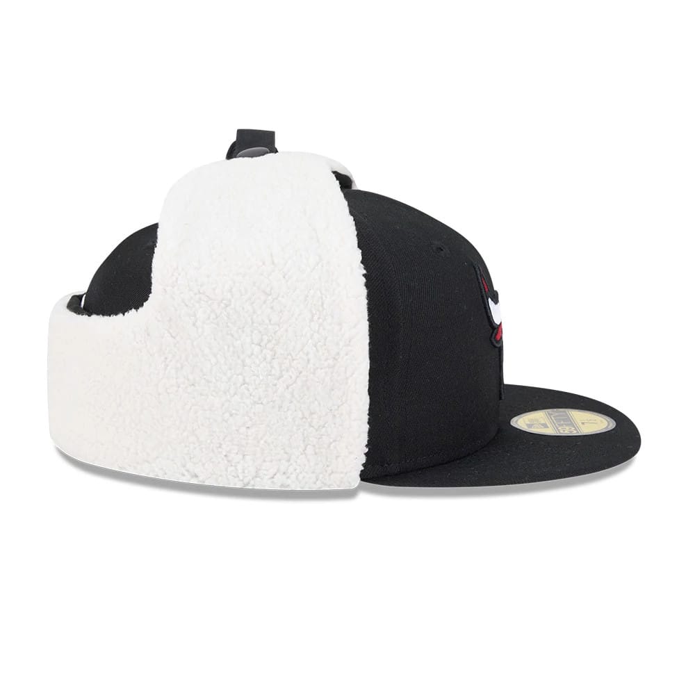 Chicago Bulls NBA Classic Black Dogear 59FIFTY Fitted Cap-zelvios