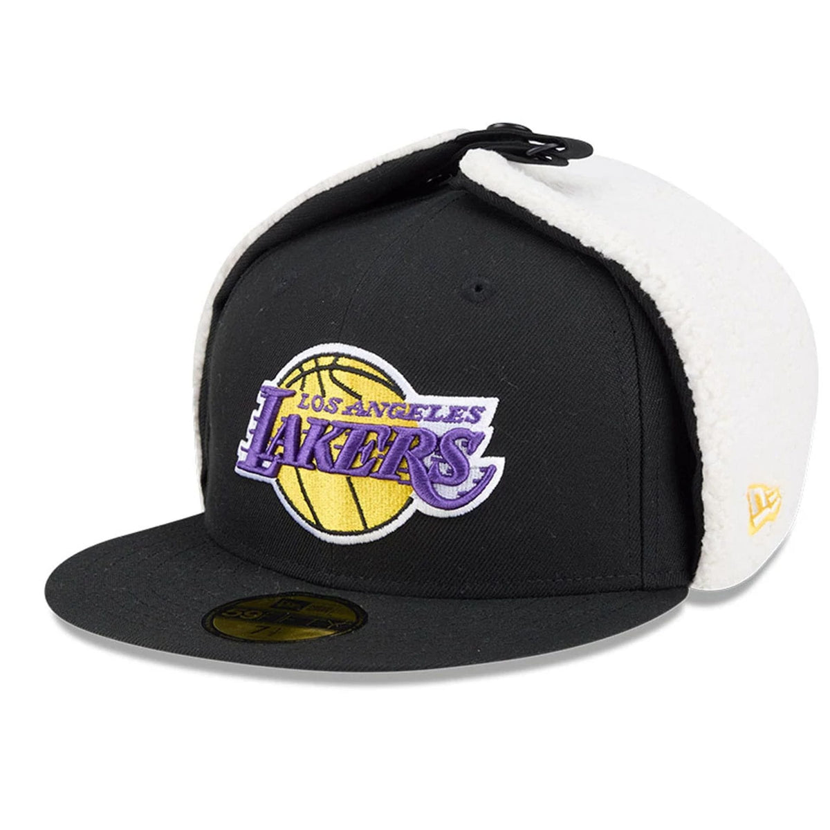 LA Lakers NBA Classic Black Dogear 59FIFTY Fitted Cap-zelvios