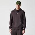 New York Yankees MLB Midi League Essential Dark Brown Oversized Pullover Hoodie-zelvios