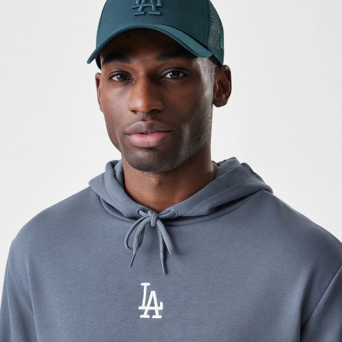 LA Dodgers MLB Midi League Essential Dark Grey Oversized Pullover Hoodie-zelvios