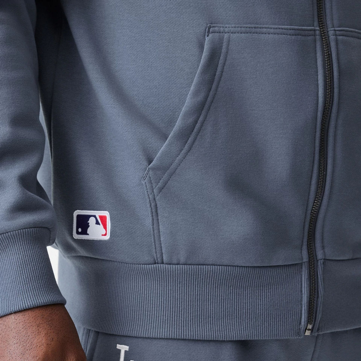 LA Dodgers MLB Midi League Essential Dark Grey Full Zip Hoodie-zelvios