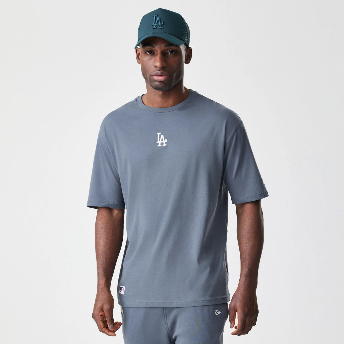 LA Dodgers MLB Midi League Essential Dark Grey Oversized T-Shirt-zelvios