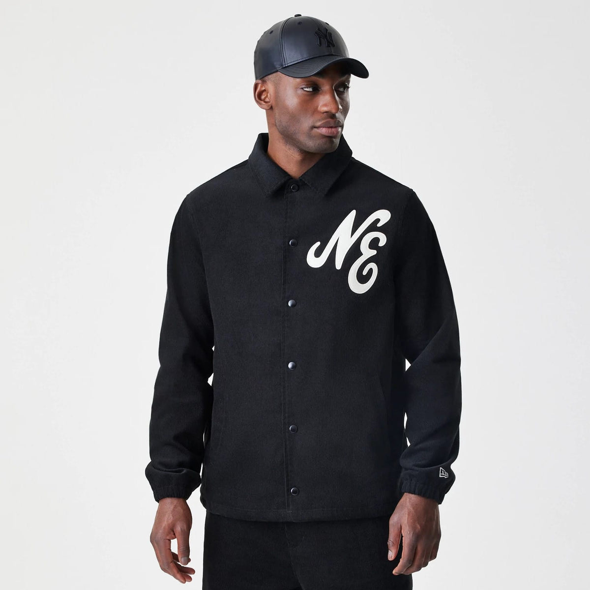 New Era Cord Black Coaches Jacket-zelvios