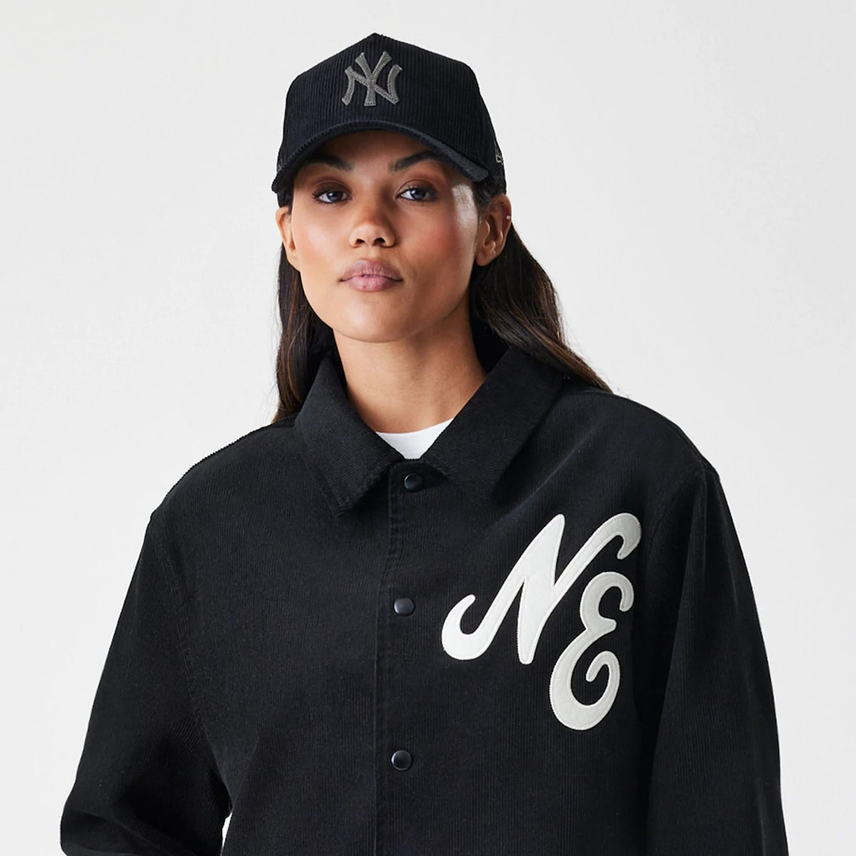 New Era Cord Black Coaches Jacket-zelvios