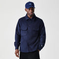 New Era Borg Navy Shacket-zelvios