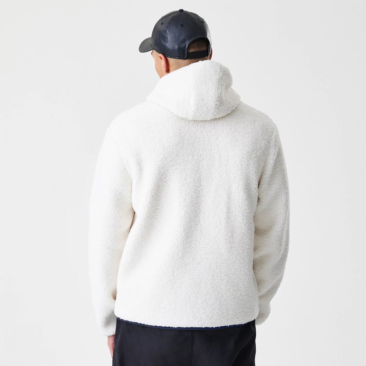 New York Yankees MLB Open White Hooded Sherpa Jacket-zelvios
