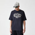 New Era Floral Black Oversized T-Shirt-zelvios