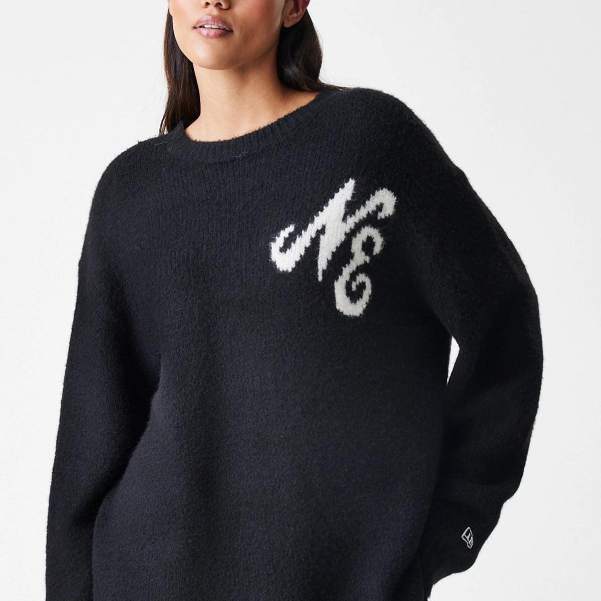 New Era Knit Black Knitted Sweater-zelvios