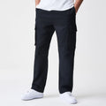 New Era Cargo Black Straight Leg Trousers-zelvios