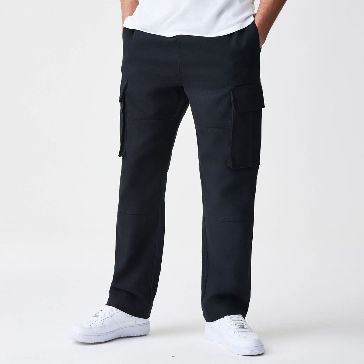 New Era Cargo Black Straight Leg Trousers-zelvios