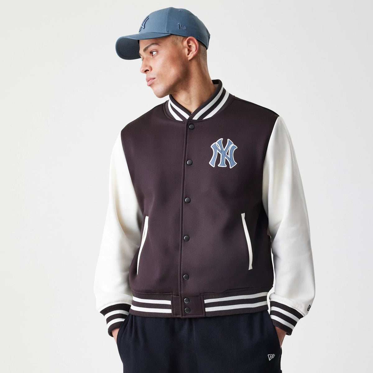 New York Yankees MLB Dark Brown Varsity Jacket-zelvios