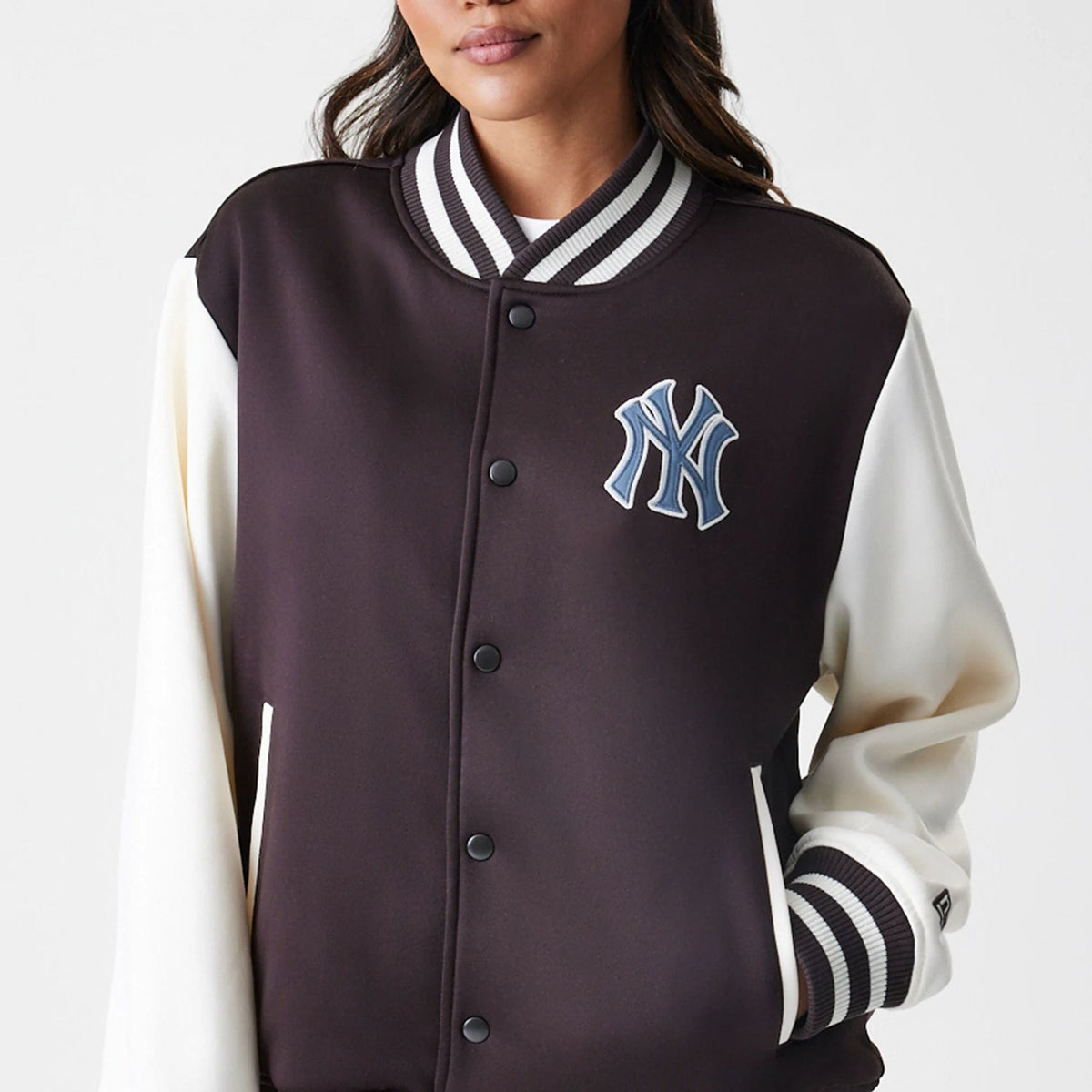 New York Yankees MLB Dark Brown Varsity Jacket-zelvios