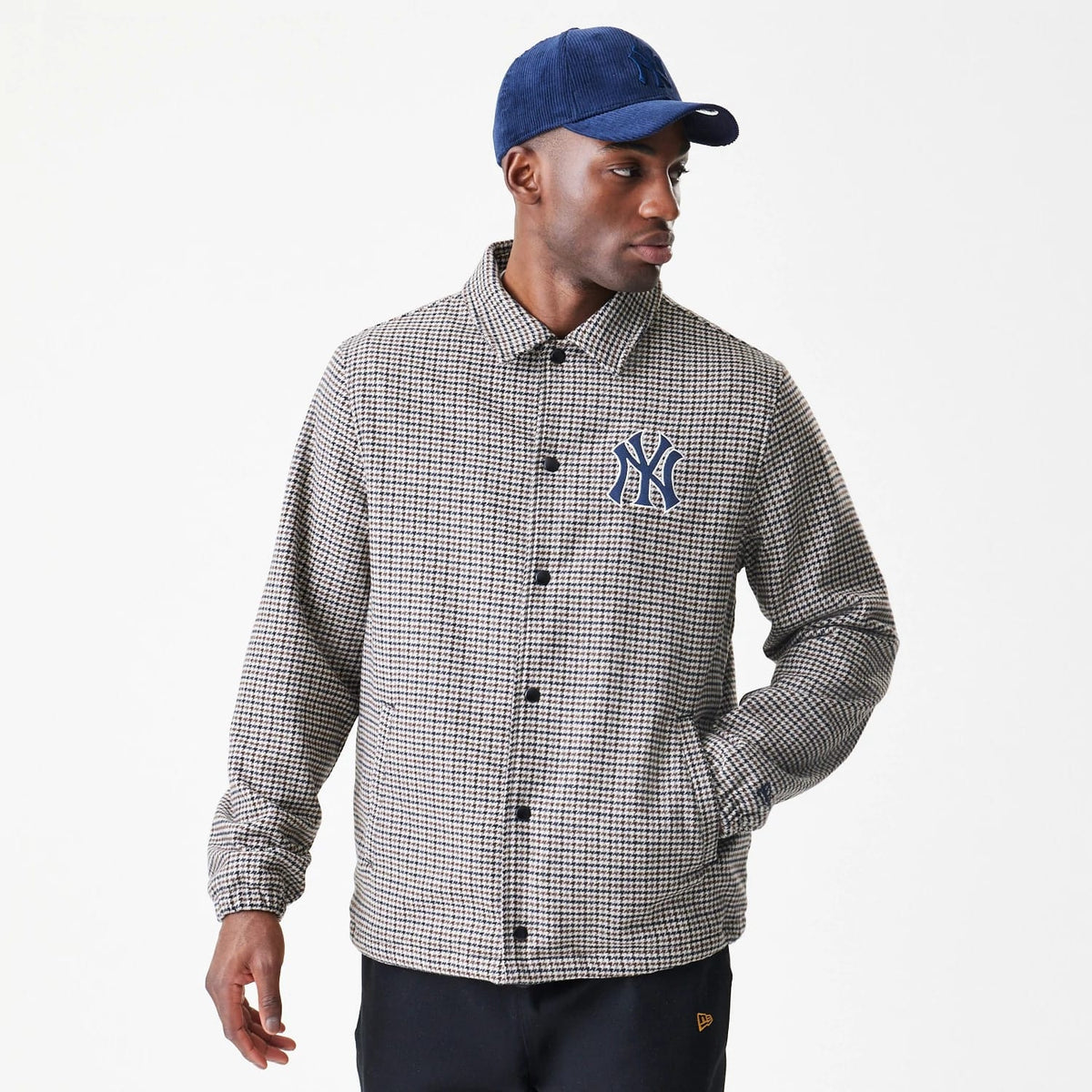 New York Yankees MLB Check Brown Jacket-zelvios