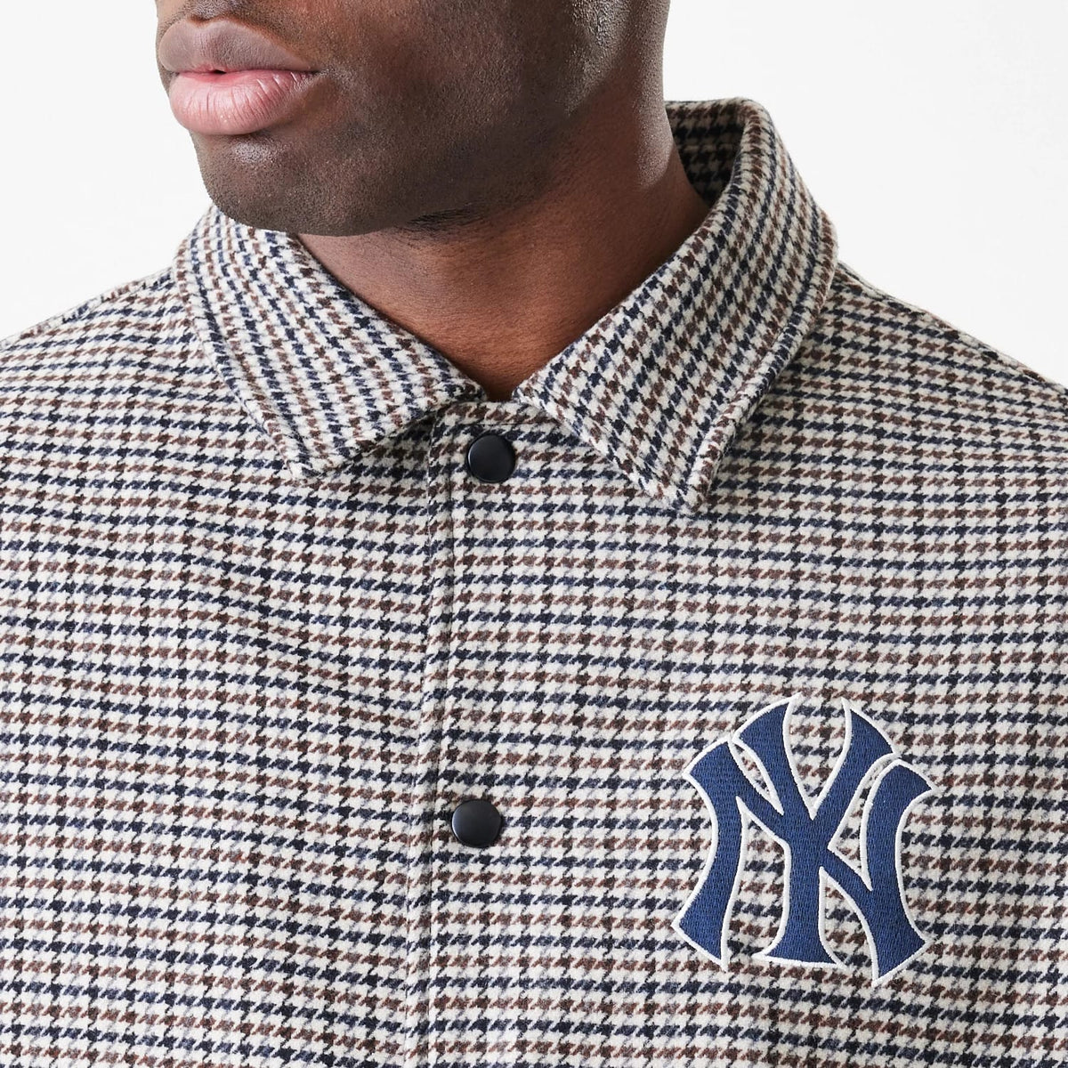 New York Yankees MLB Check Brown Jacket-zelvios
