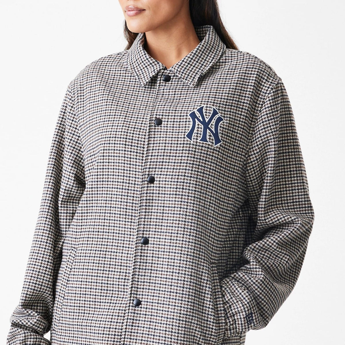 New York Yankees MLB Check Brown Jacket-zelvios