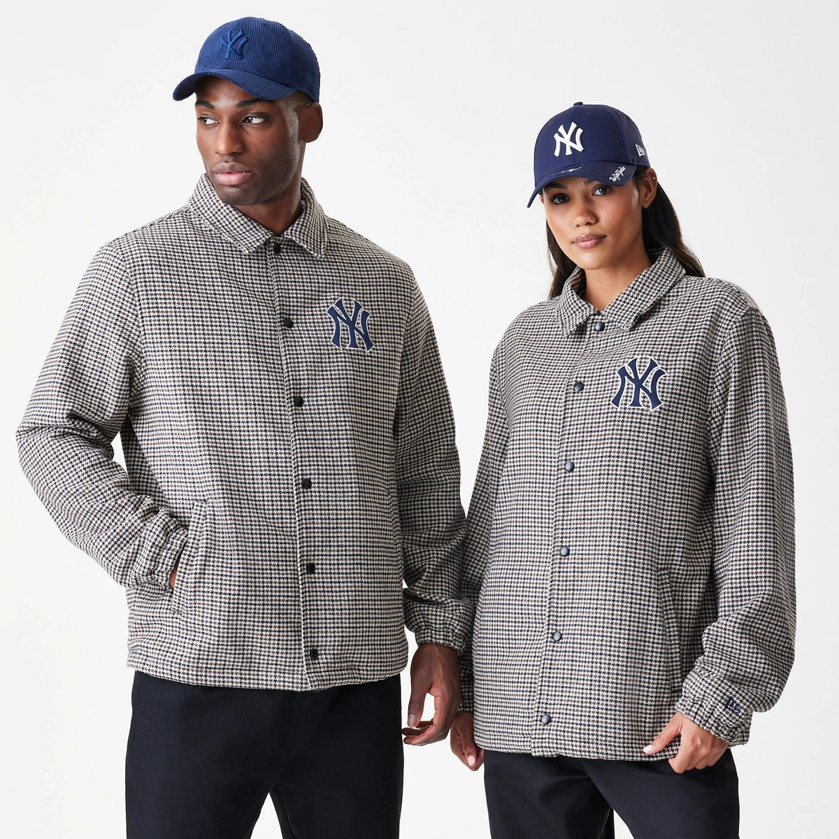 New York Yankees MLB Check Brown Jacket-zelvios