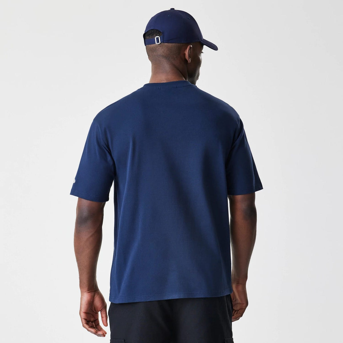 New York Yankees MLB Script Navy Oversized T-Shirt-zelvios