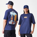 New Era Location Navy Oversized T-Shirt-zelvios