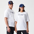 LA Dodgers MLB Script White Oversized T-Shirt-zelvios