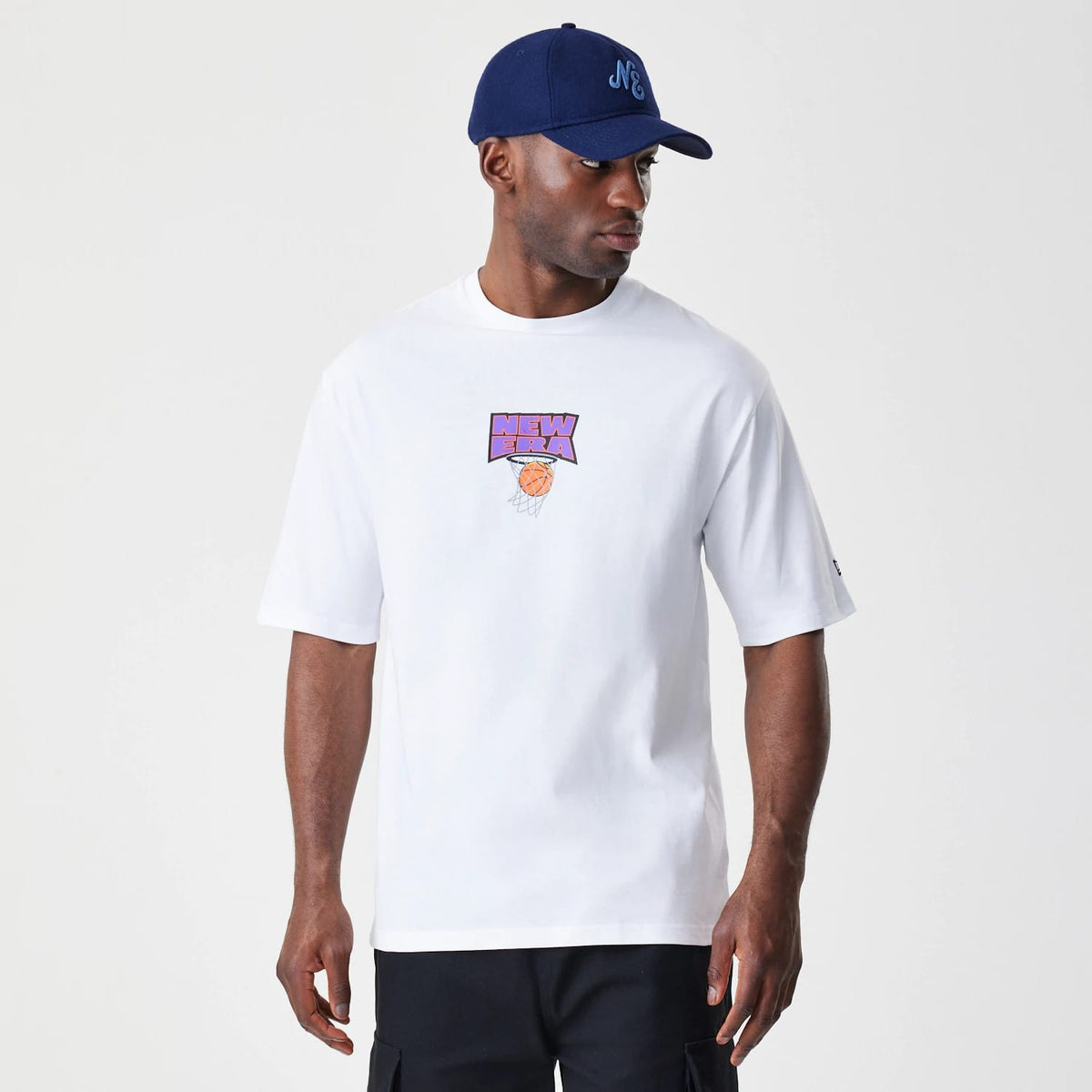 New Era Location White Oversized T-Shirt-zelvios
