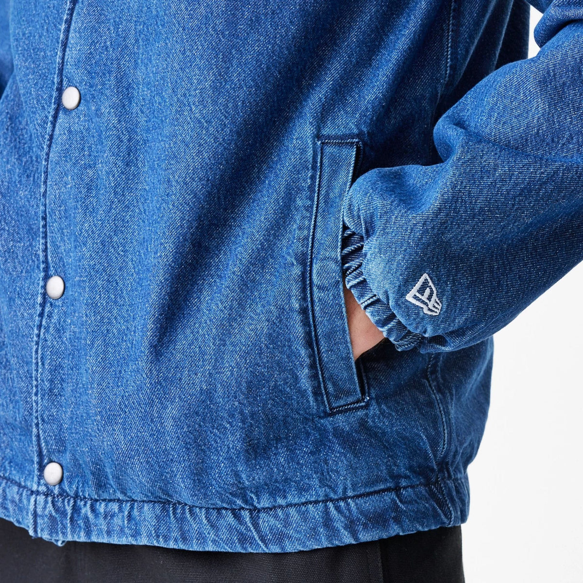 New York Mets MLB Denim Dark Blue Coaches Jacket-zelvios