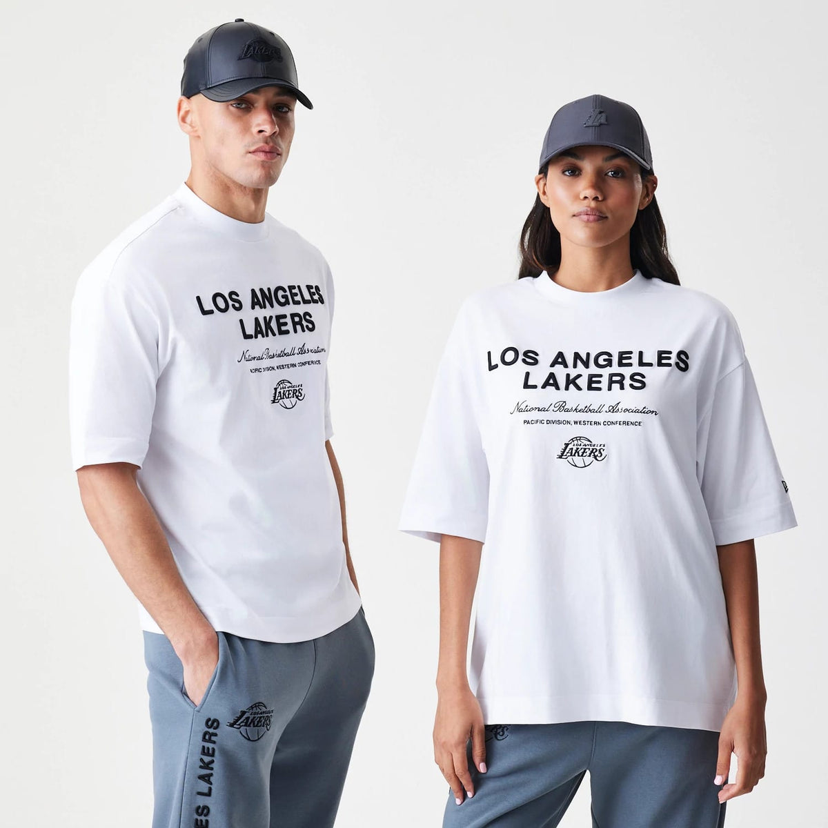 LA Lakers NBA Linear White T-Shirt-zelvios
