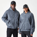 Chicago Bulls NBA Suede Dark Grey Jacket-kentox
