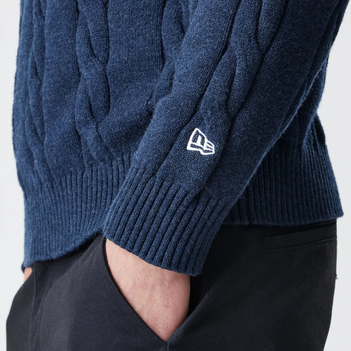 New York Yankees MLB Cable Knit Navy Knitted Sweater-zelvios