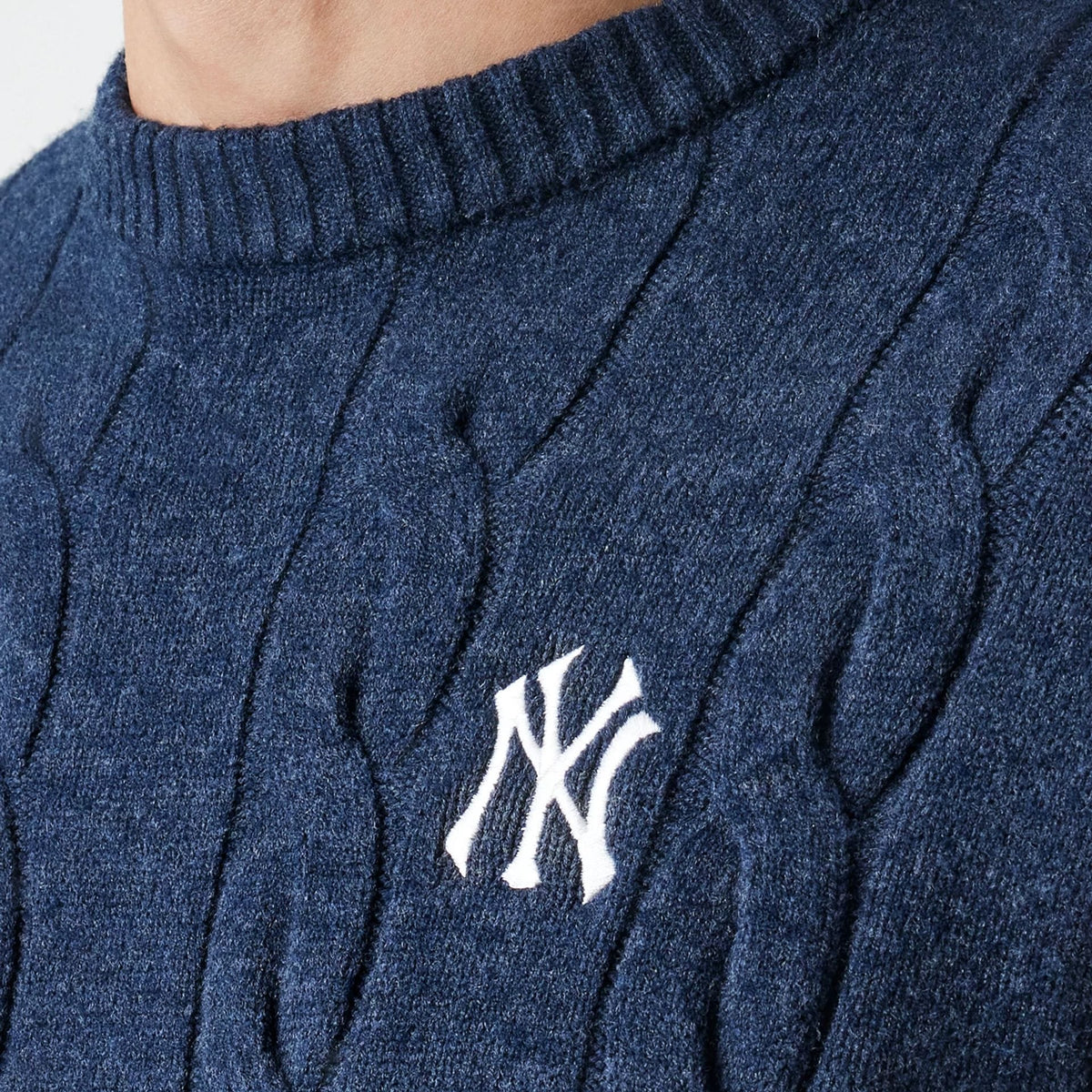New York Yankees MLB Cable Knit Navy Knitted Sweater-zelvios