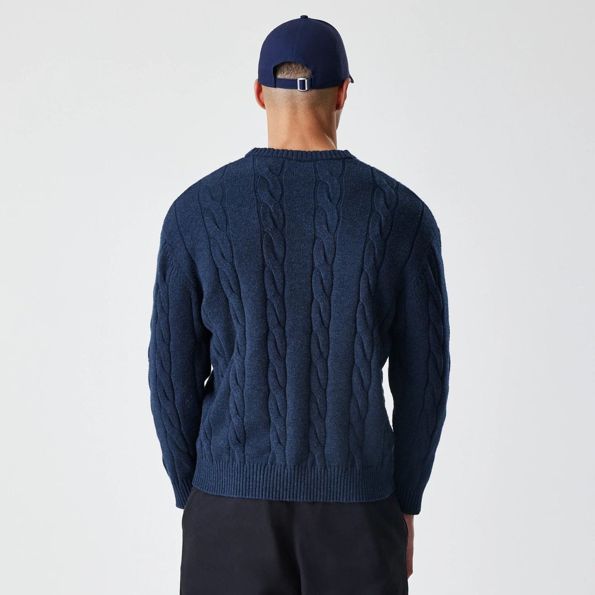 New York Yankees MLB Cable Knit Navy Knitted Sweater-zelvios
