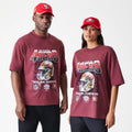 San Francisco 49ers NFL Washed Boxy Dark Red Oversized T-Shirt-zelvios