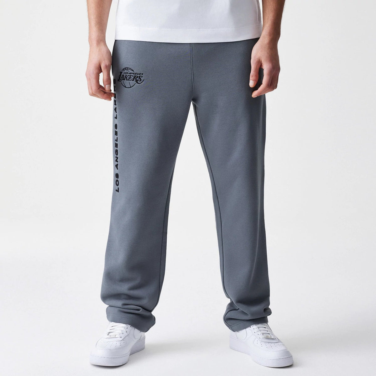 LA Lakers NBA Linear Dark Grey Straight Leg Joggers-zelvios