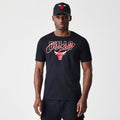Chicago Bulls NBA Script Black T-Shirt-zelvios