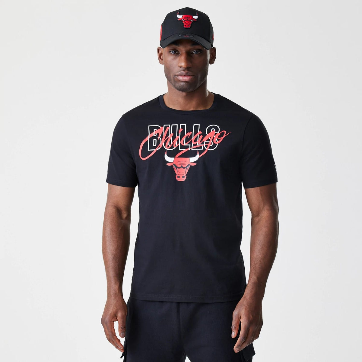 Chicago Bulls NBA Script Black T-Shirt-zelvios