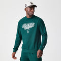 LA Dodgers MLB Script Dark Green Crew Neck Sweater-zelvios