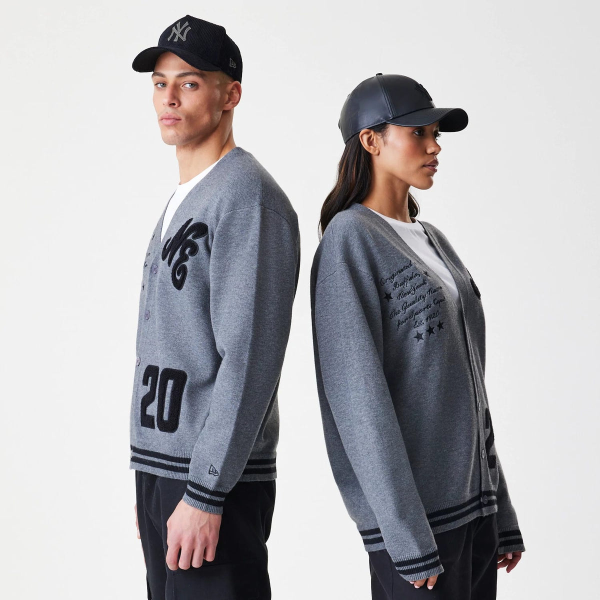 New Era Dark Grey Cardigan-zelvios