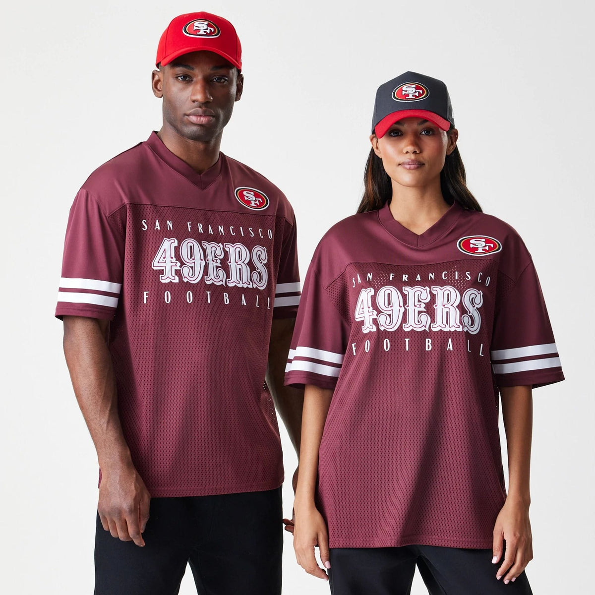 San Francisco 49ers NFL Mesh Dark Red Jersey-zelvios