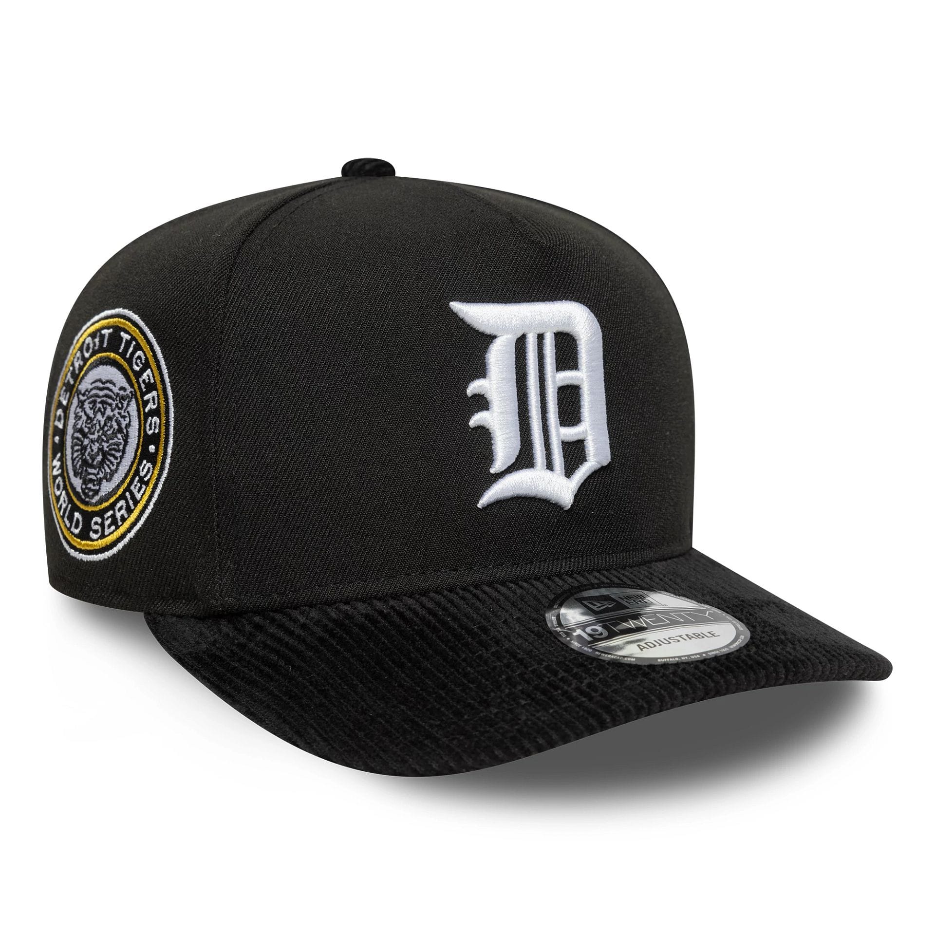 Detroit Tigers MLB Cooperstown Cord Black 19TWENTY Adjustable Cap-kentox