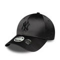 New York Yankees Womens MLB Satin Bow Back Black 9FORTY Adjustable Cap-zelvios