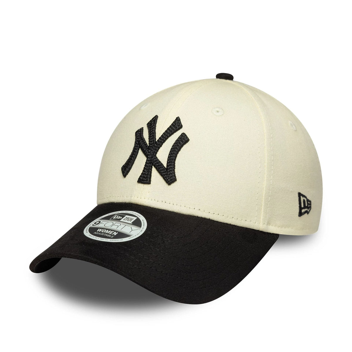 New York Yankees Womens MLB Faux Suede Light Beige 9FORTY Adjustable Cap-zelvios
