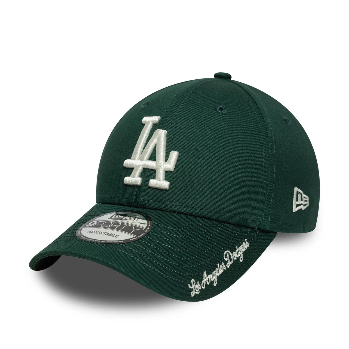 LA Dodgers MLB Visor Script Dark Green 9FORTY Adjustable Cap-zelvios